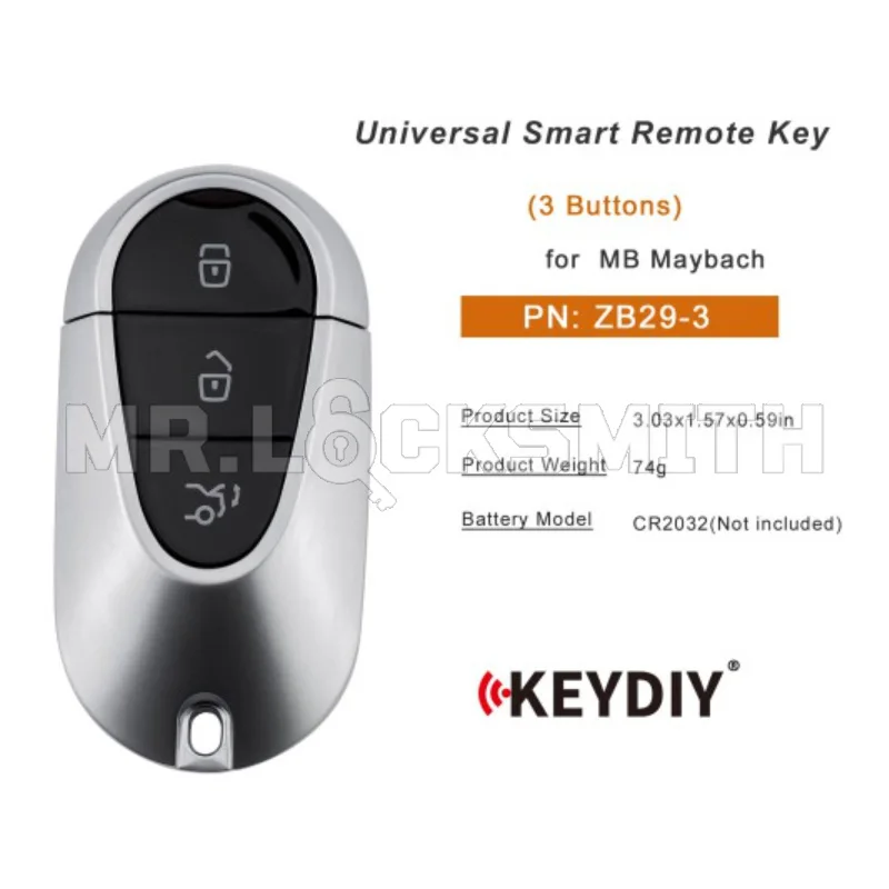 MRLOCKSMITH KEYDIY Universal Smart Remote Key KD ZB Series ZB29 ZB29-3 3 Buttons For MB Maybach Type