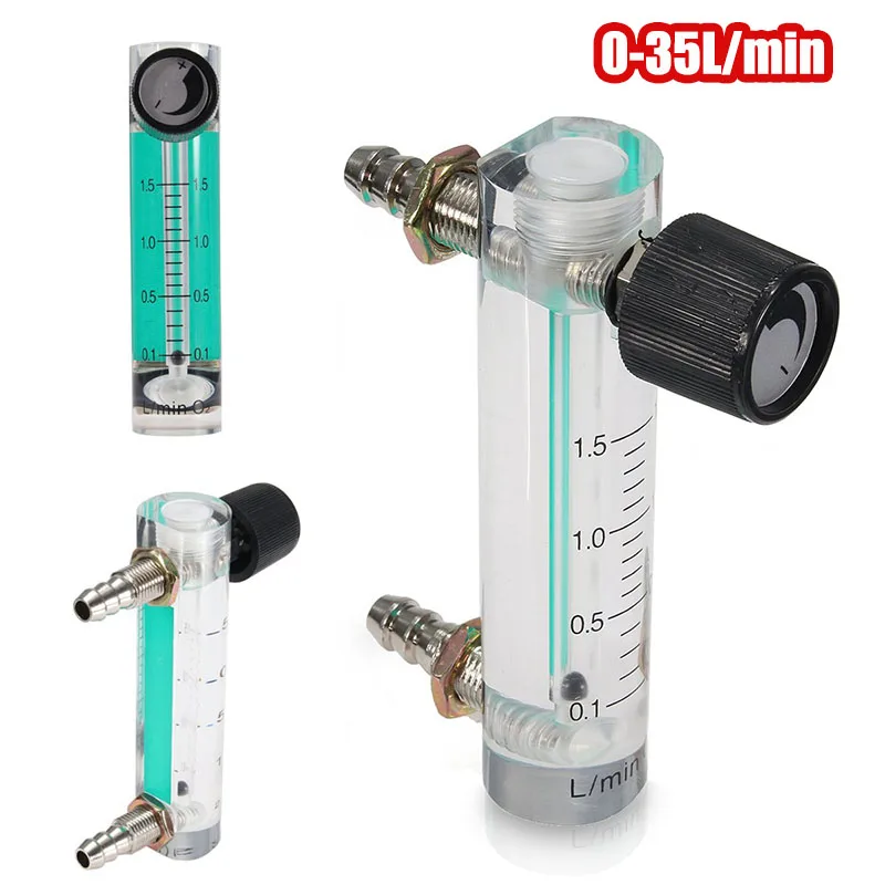 0.1-1.5L/min O2 Oxygen Gas Flowmeter Air Flow Meter Flow Indicator Caudalimetro Gas Flow Device Control Switch