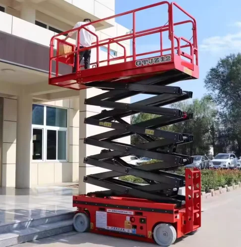 

Customized CE Certified Mobile Scissor Platform Lift Tables High-Altitude Shear Fork Type Mobile Lift Platform