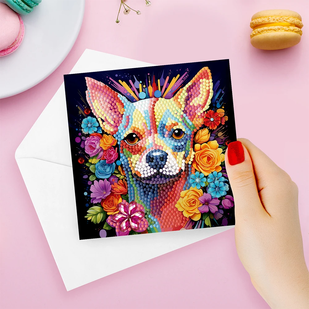 8Pcs DIY Diamond Painting Card Cat Special Shape Diamond Drawing Card Diamond Daily Wish Card for Adults Holiday Friends Family