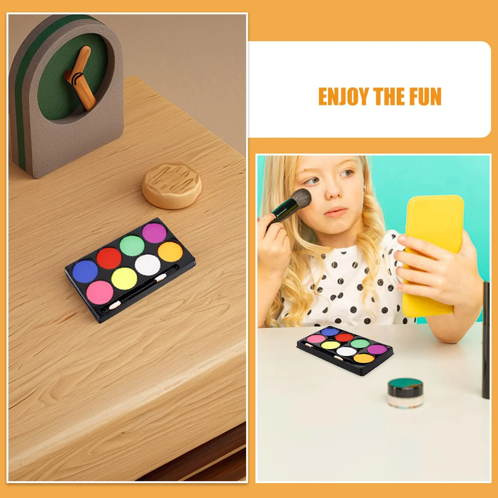 لوحة طلاء زيتية مكونة من 8 ألوان، مجموعة مكياج فنية للجسم لحفلات المهرجانات المسرحية، تدوم طويلاً، سهلة الاستخدام