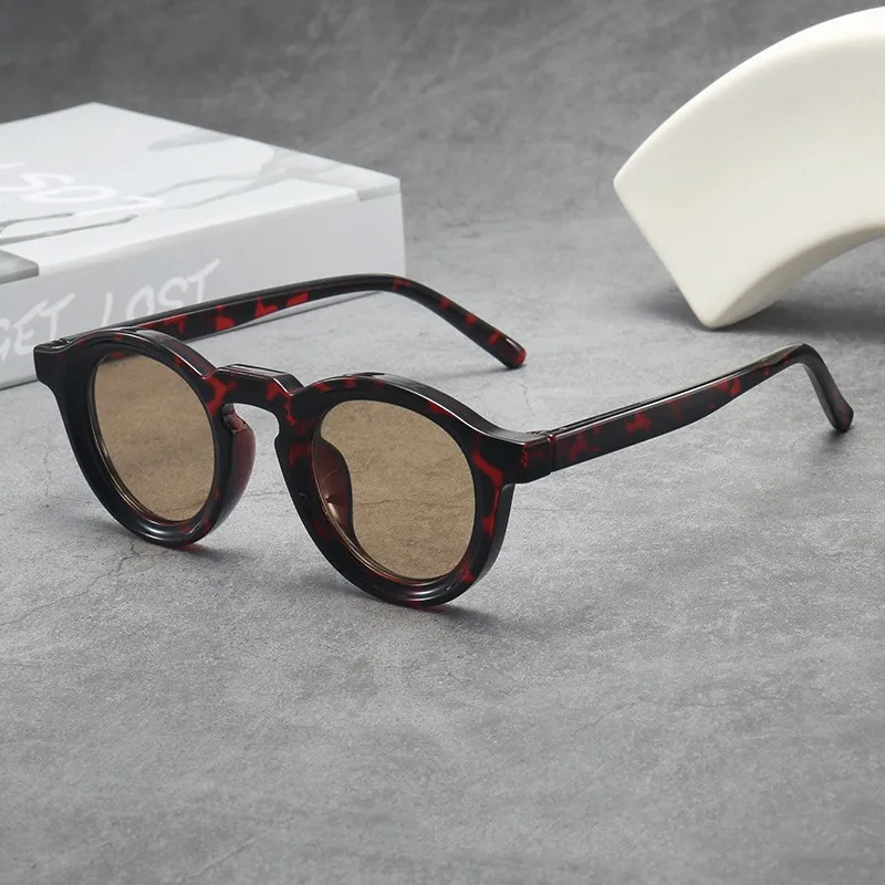 الرجعية إطار صغير مستدير الراقية الرجال والنساء النظارات الشمسية عبر الحدود الاتجاه الجديد UV400 نظارات ظلال مقاومة النظارات الشمسية #5