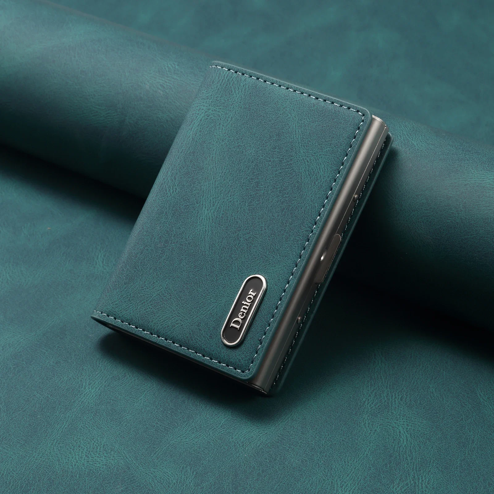 ארנק כרטיסים מגנטי דנייר מגסייף, קופסת כרטיסים רב תכליתית עם פתיחה אוטומטית בלחיצה, יכול להכיל 6-10 כרטיסי אשראי, ארנק עור