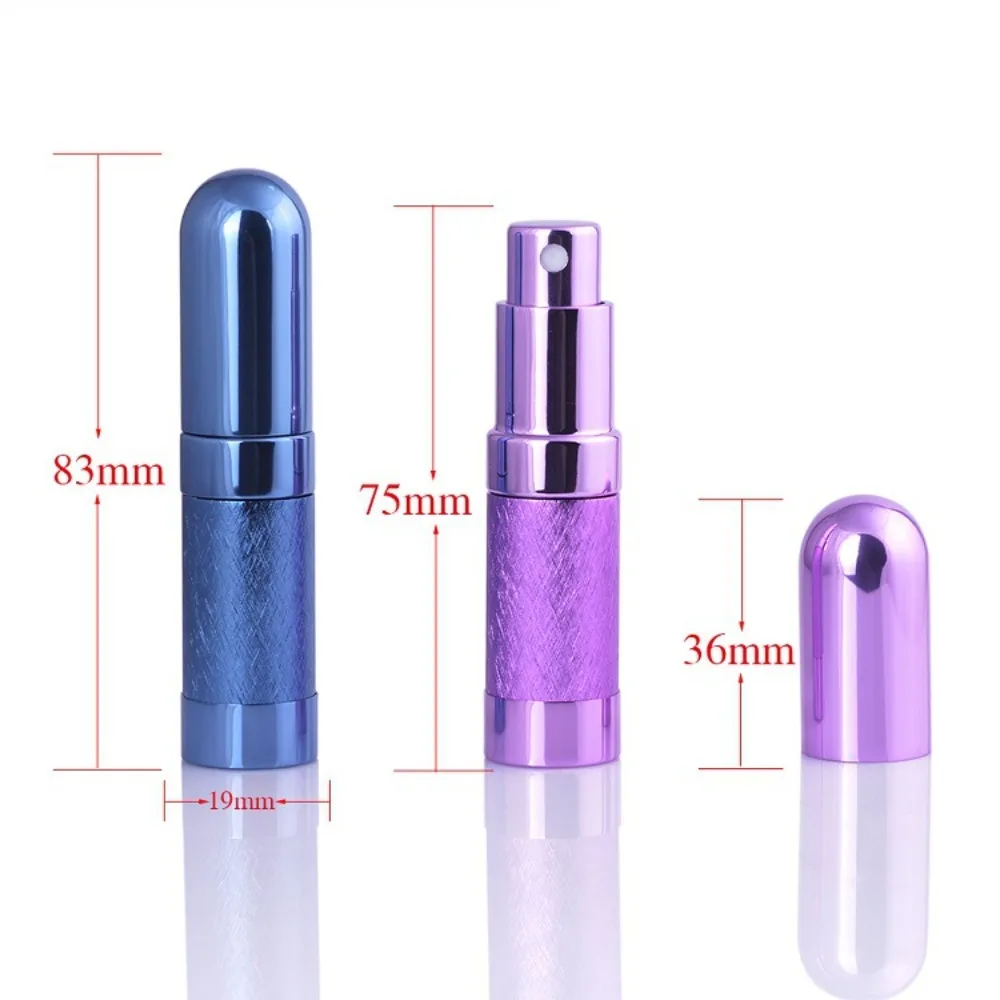 Press Type Perfume Spray Bottle Portable Mini Refill Liquid Container Aluminum Empty Refillable Bottle Travel