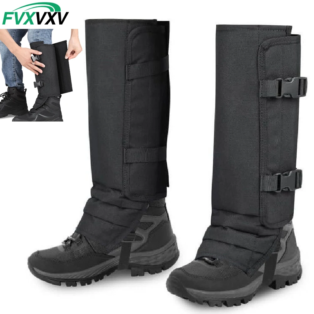 1Pair Snake Gaiters for Men Women, Balck Snake Bite Protective Gaiter Chaps Fit for Outdoor Hunting Hiking Farm Working Lawncare