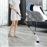 7 In 1 Wireless Electric Cleaning Brush Window Wall Cleaner Retractable Handle Household Bathroom Kitchen Mop Handheld Scrubber