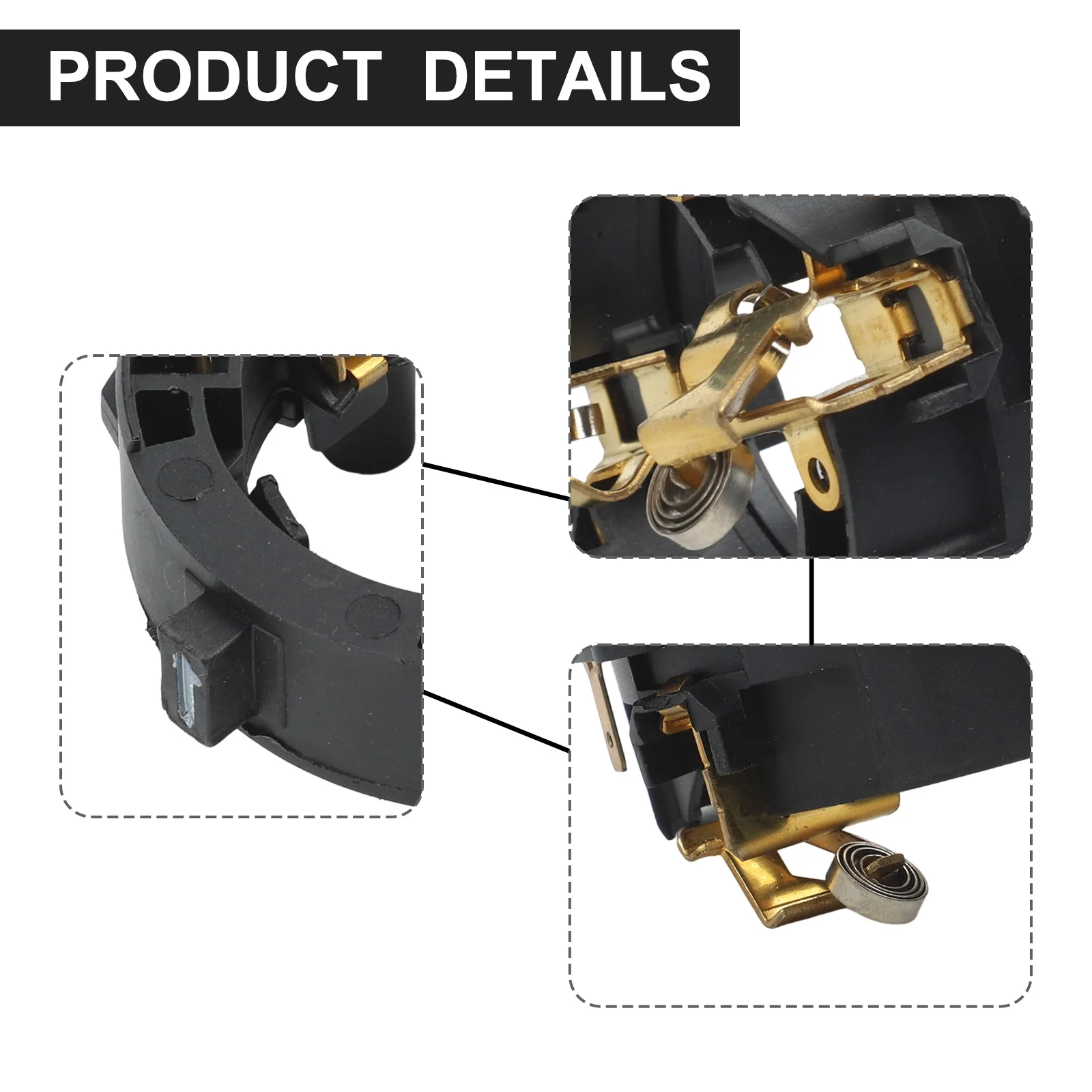 

Compatible Carbon Brush For HR Series Accessory Carbon Brush Holder Replacement Part Plastic Housing Single Pack