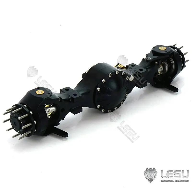 LESU 1/16 truck tractor DIY German bruder axle upgrade 10005 flange front axle differential lock version