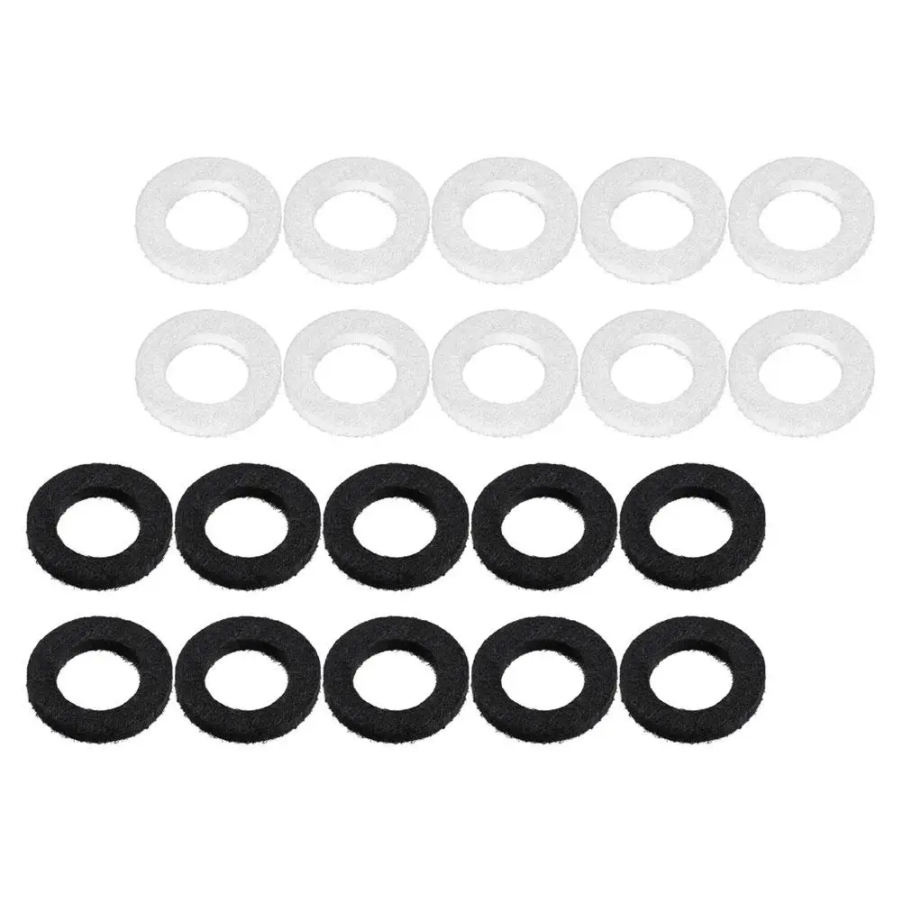 

20 Pcs Trumpet Key Cushion Black Felt Caps Accessories Slide Repair Tool Durable Pad Washers Trombone Parts Musical Instruments