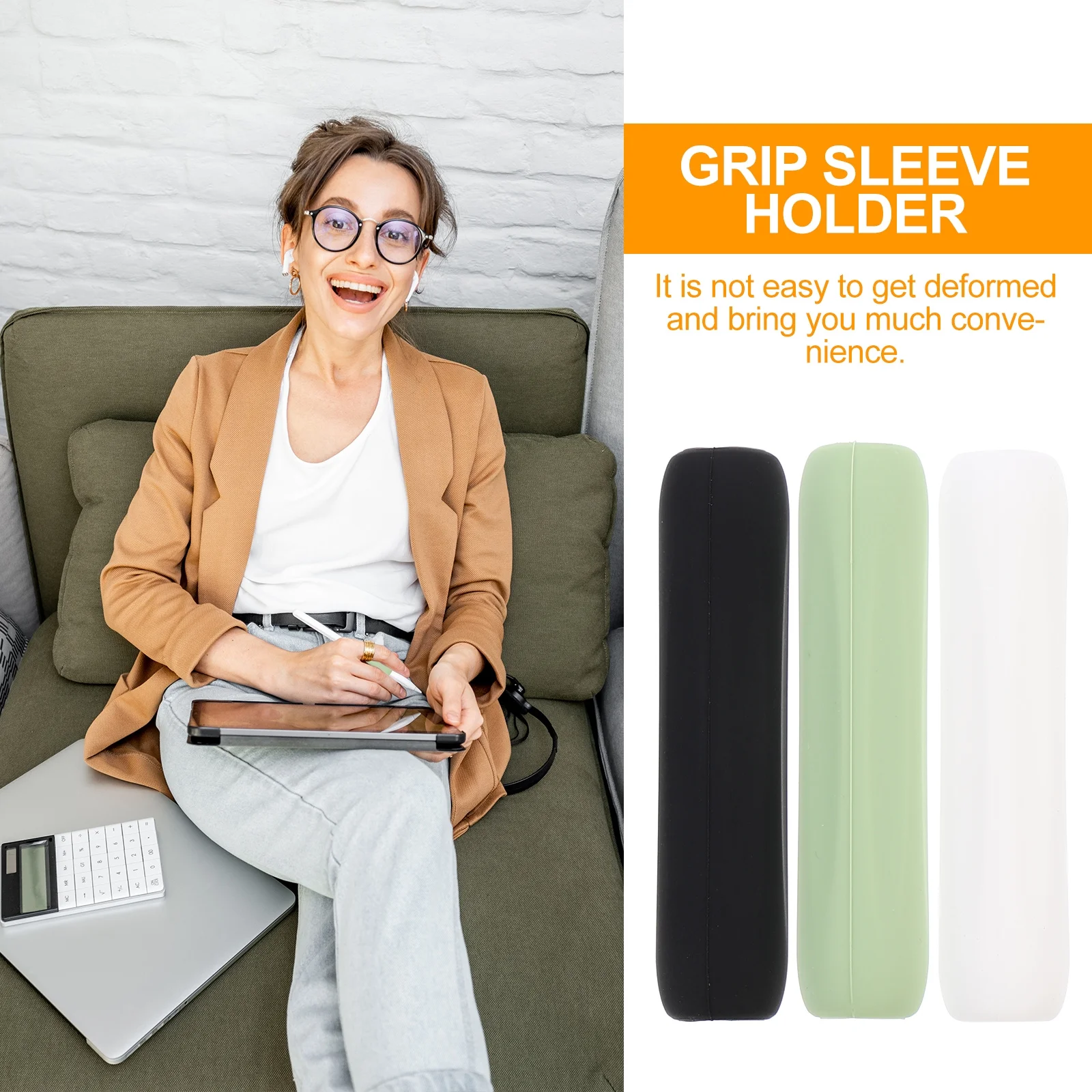 3 قطعة حامل قبضة سيليكون كم متوافق قلم رصاص الجيل الأول مريح ستايلس القلم حالة المضادة للانزلاق غطاء ناعم