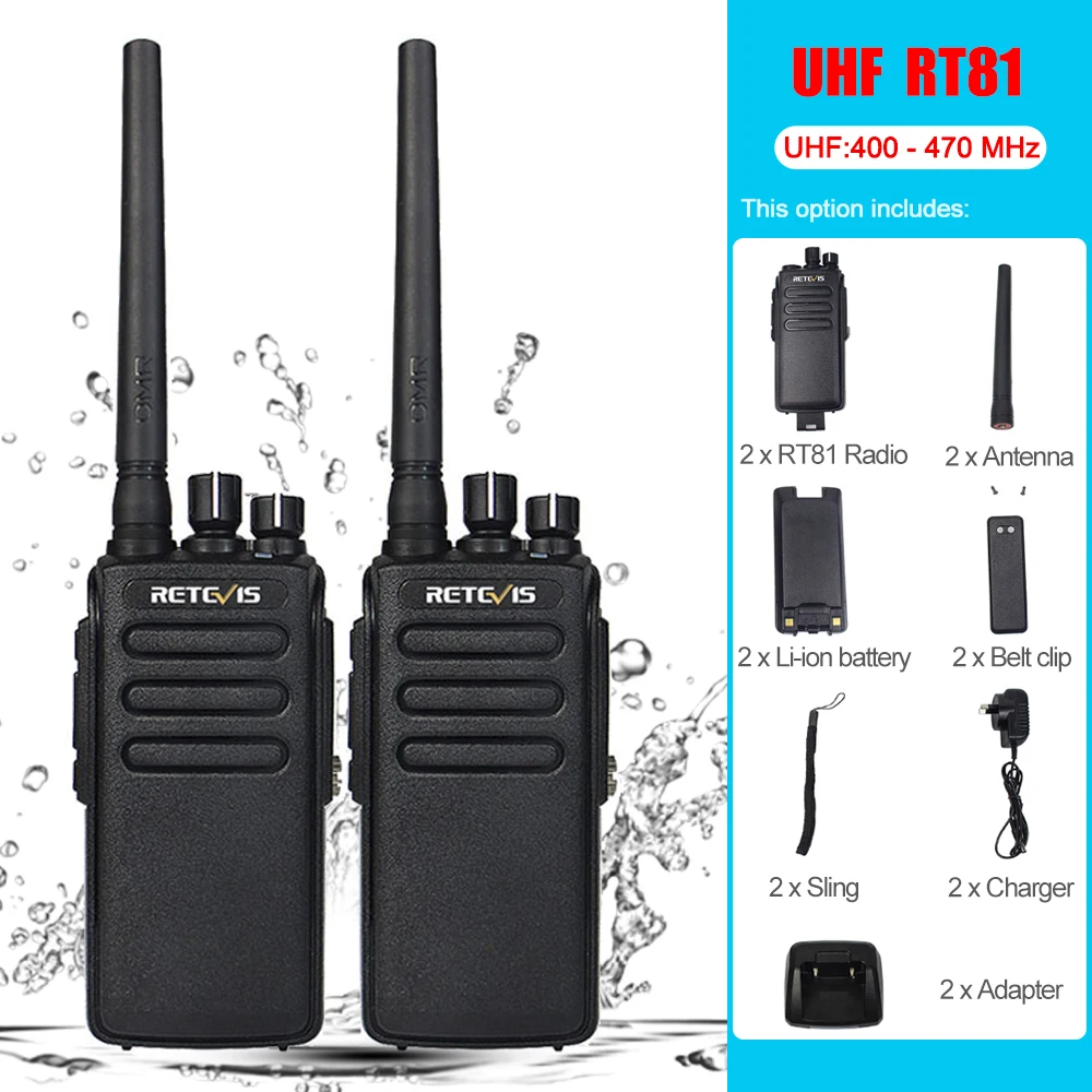 Retevis RT81 DMR Digitale Walkie Talkie Krachtige langeafstandswalkie-Talkie Waterdichte draagbare tweewegradio voor de jacht