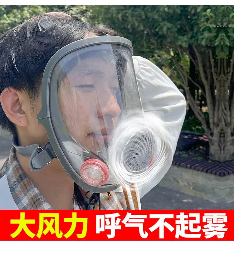 Beekeeping Equipment Supplies,Apiculture Face Fan Mask Hive,Hornet Tiger Head Wasp protective suit,Anti Sting Full EnclosedAT378