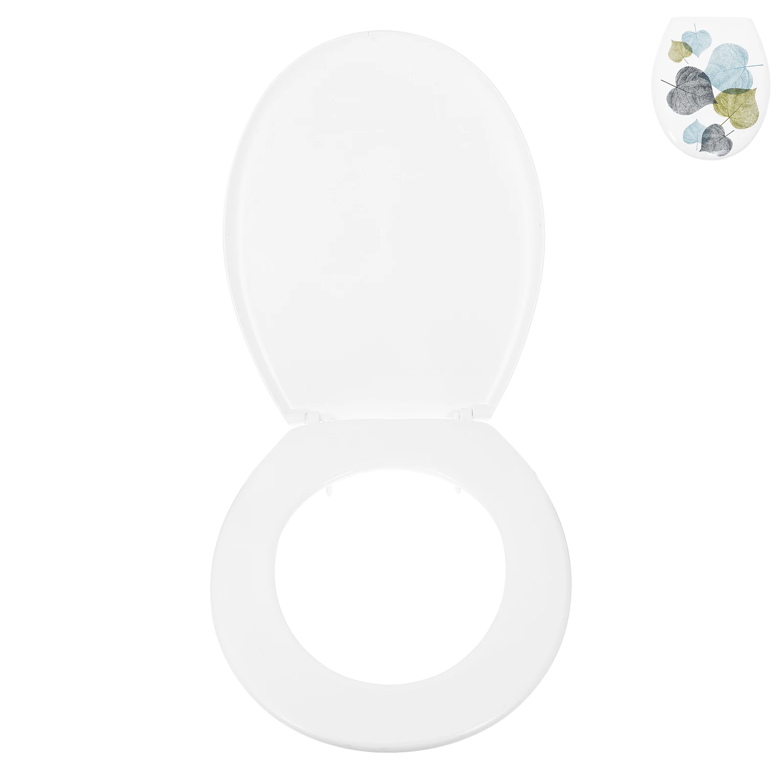 

Toilet Seat Cover Replacement White Plastic Smooth Easy Clean BathroomAccessory PottySeat Lid Housewarming Gift