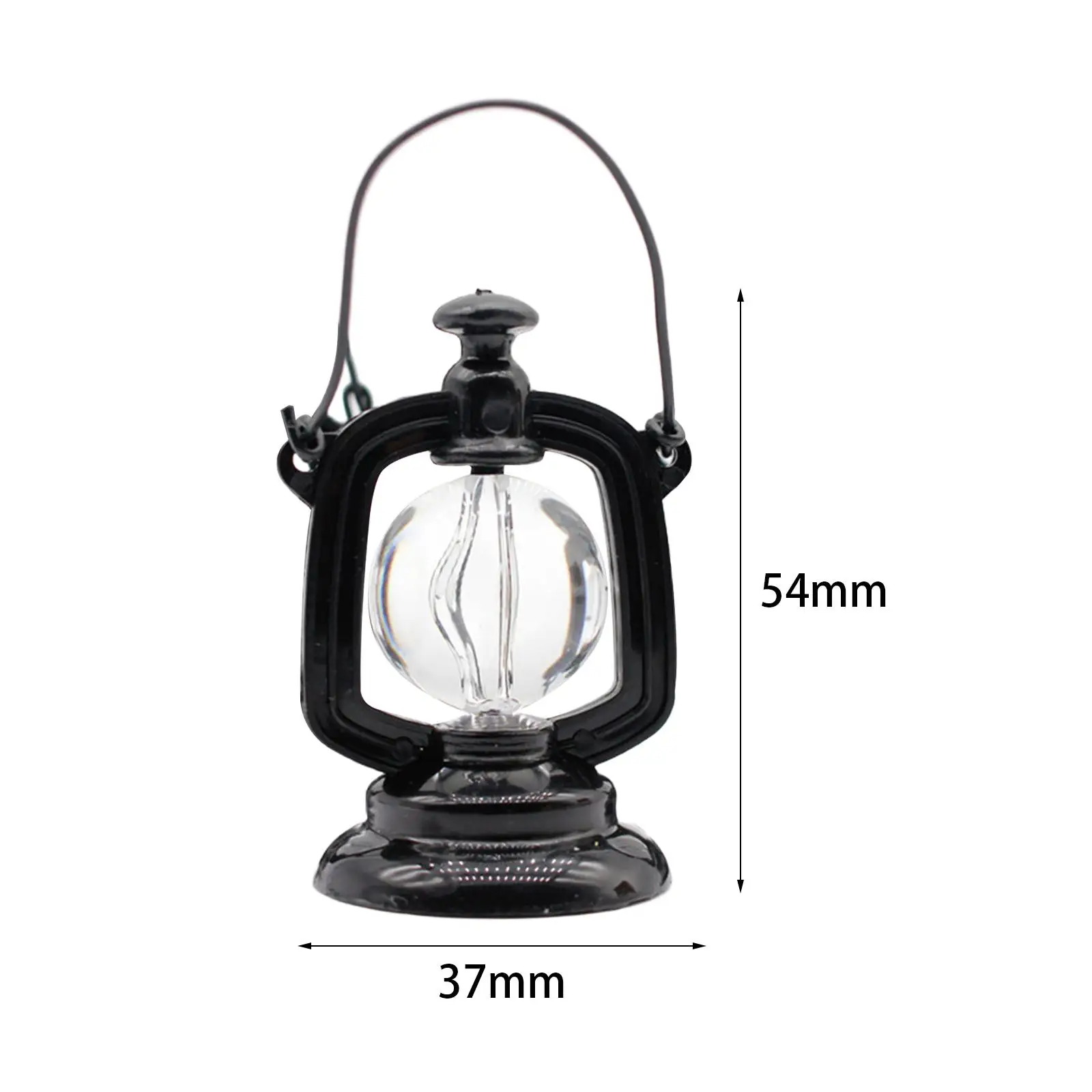 1/12 Dollhouse Retro Oil Lamp Decorative Mini Lantern Light for Fairy Garden Micro Landscape Decor Dolls Room Scene Dining Room