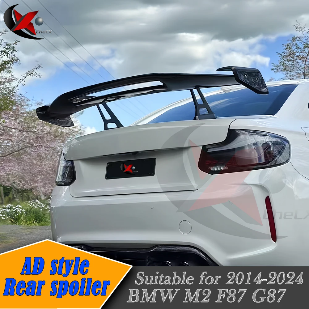 For BMW M2 F87 G87 2014-2024 High-Quality Carbon Fiber ADGT Style Rear Spoiler Aluminum Alloy Bracket Spoiler Automotive Parts