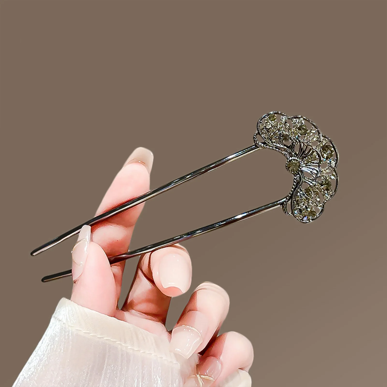 Novo estilo chinês liga varas de cabelo garfos flor de fadas projetos retro floral grampos laterais feminino meninas cabelo bun jóias