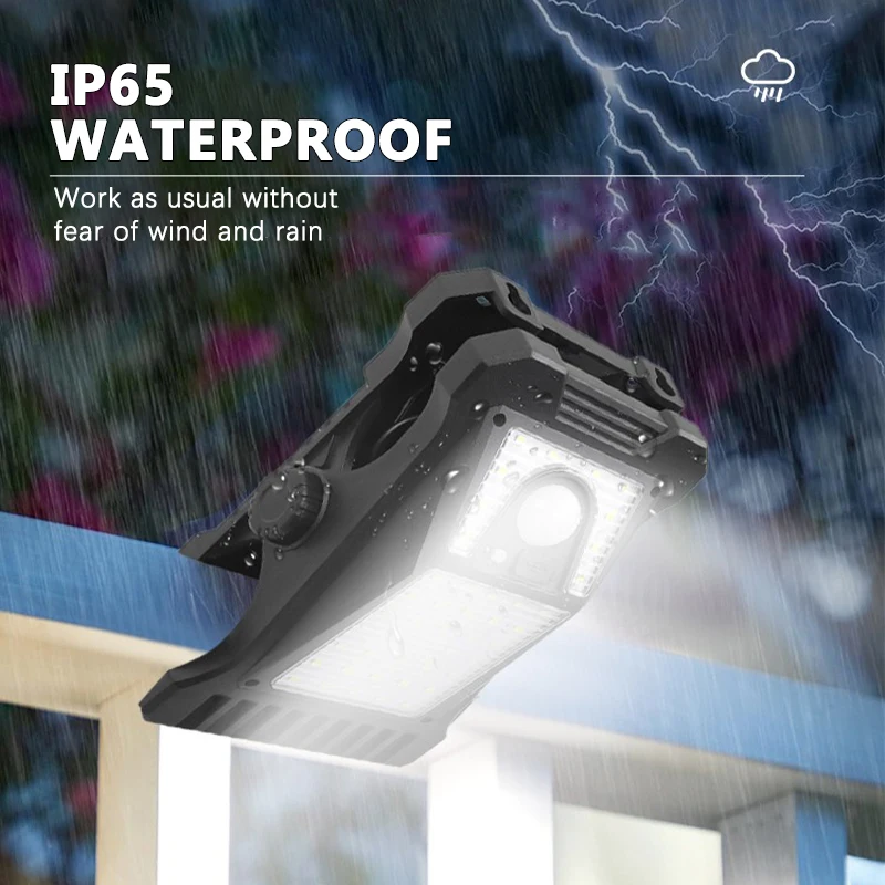 Outdoor Solar Clip Light LED Solar Garden Lights Waterproof Motion Sensor Camping Lamp Fence Street Landscape Wall Decoration