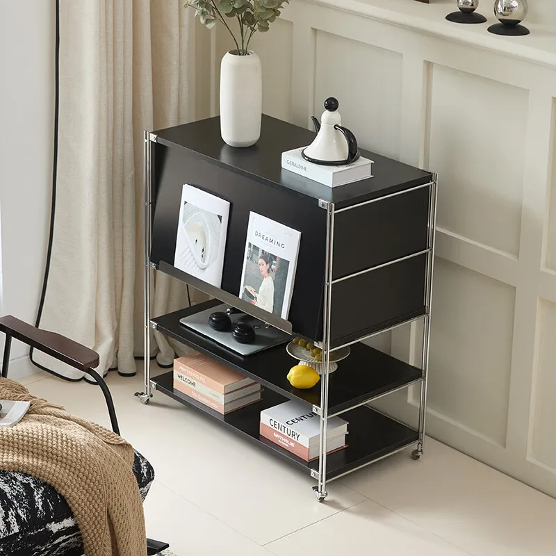 Bauhaus Storage Box Sofa Storage Cabinet Bedroom Multi-layer Mobile Cabinet Medieval Living Room Magazine Shelf