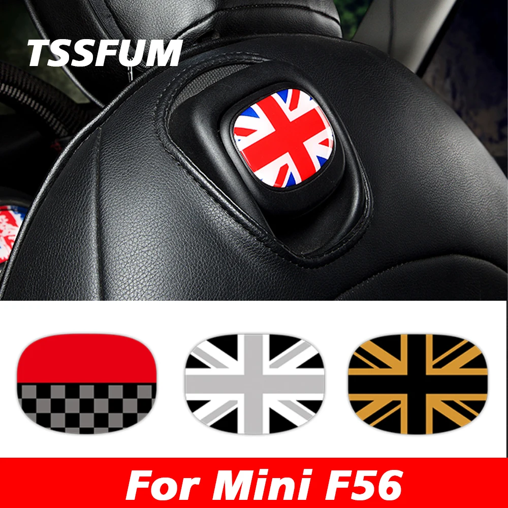 

2PCS For Mini Cooper S One F56 Union Jack Car Seat Back Handle Sticker Decorative Decal Sticker Protective Film Auto Accessories