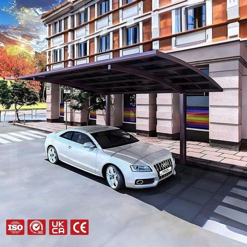Any Size Custom Commercial Residential PV Carport Modern Eco Friendly Solar Structure Eu Standard Ev Charging Parking Shed Durab