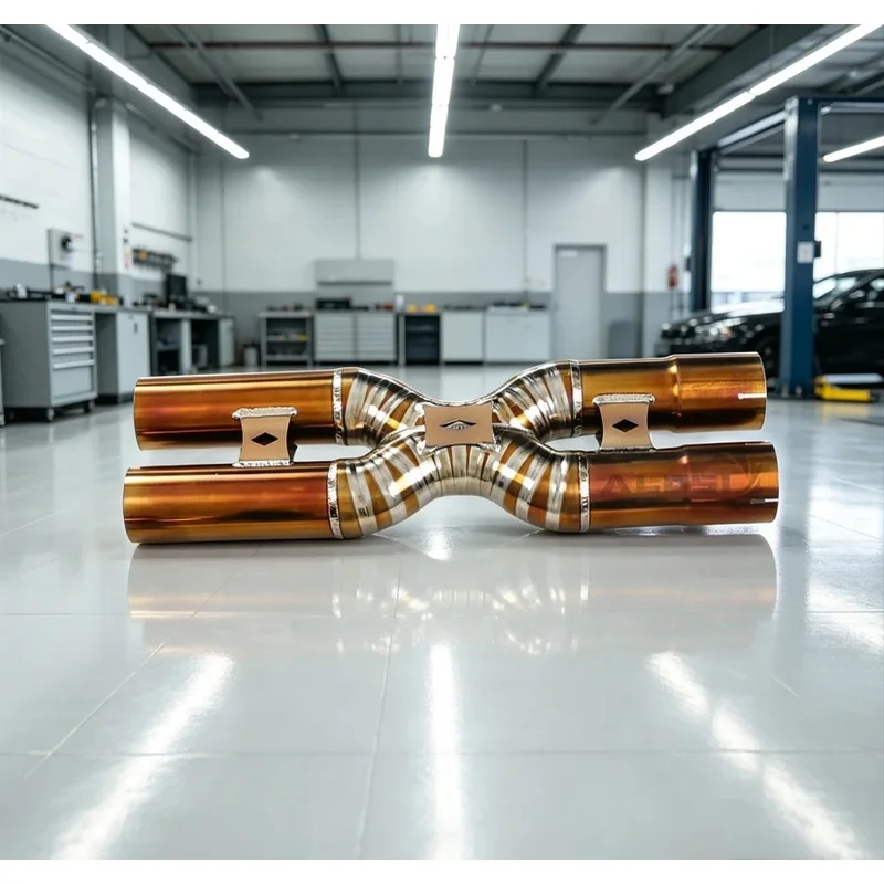 Racing Titanium Alloy X-Pipe Mid Pipe High Flow Exhaust for Ferrari F12 Berlinetta FF 6.2L Muffler Delete Upgrade