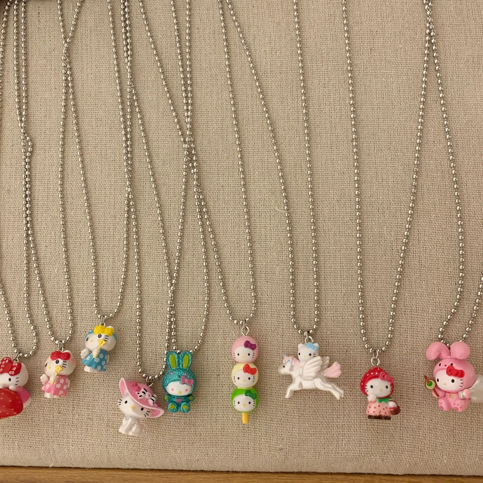 

for Hello Kitty necklace, women's summer collarbone chain, niche design, sweet, cool, spicy girl style, versatile necklace