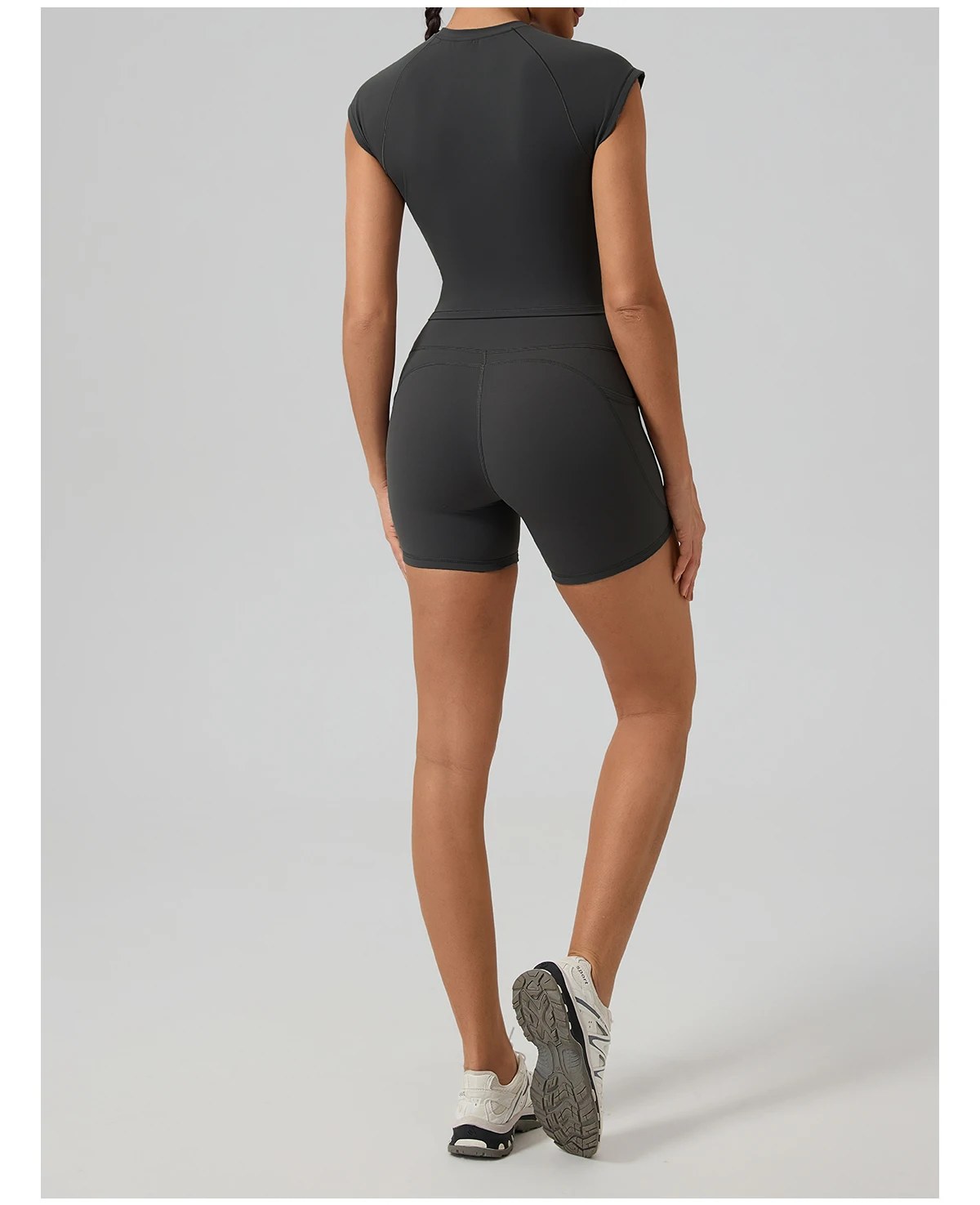 Hearuisavy Gym High Impact Kurzarm-Sport-T-Shirt für Damen, atmungsaktiv, schnell trocknend, eng anliegend, Yoga-Fitness-Tops, Lauf-Workout-T-Shirt – Detail 29