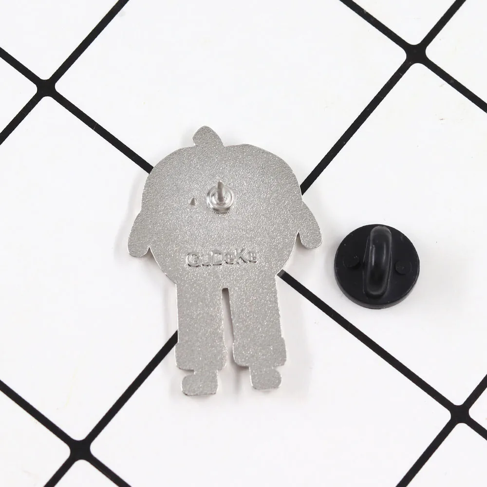 Jeans-Apple-Emaille-Anstecker, Cartoon, lustige, personifizierte Apfel-Figur, Brosche, Heilungsstil, Freizeit-Dekoration, Metallabzeichen, Geschenk – Detail 3