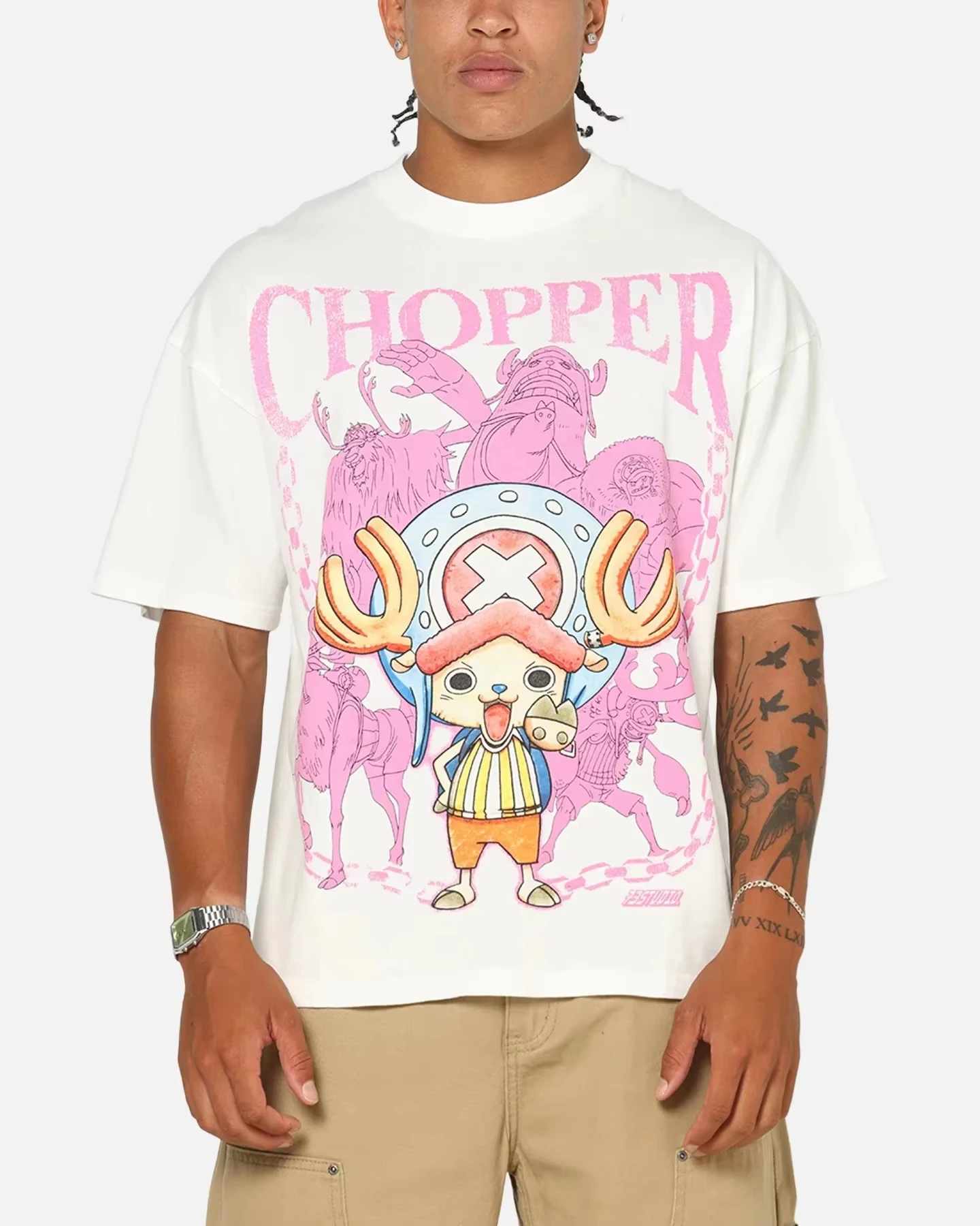 Anime One Piece Chopper Cotton T-shirt Summer Men's Clothing and Women's Fashion Casual Short Sleeved T-shirt Streetwear 2026
