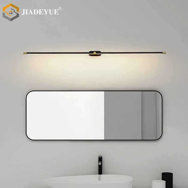현대적인 미니멀리스트 거울 헤드라이트, 화장대, 욕실, 거울 캐비닛, 직선형 벽 조명