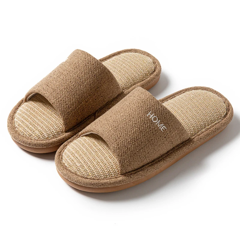 Linen Platform Women's Slippers House 2026 Spring Summer Designer Woman Shoes Flats New Indoor Slides Couple Soft Sole Non-Slip view 6