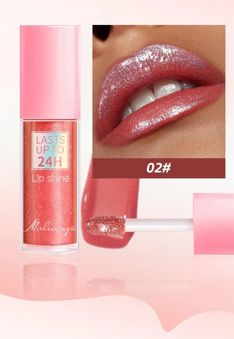 3 Farben Fließender Glitzer-Lipgloss Feuchtigkeitsspendender Diamant-Schimmer Lip Glaze Funkelnder Glitzer Flüssiger Lippenstift Perl-Lippentinte – Detail 10