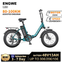 ENGWE L20 Electric Bicycle 750w motor 48v 13ah lithium battery adult Electric Bike 20 inch fat tire fold Urban leisure E-bike