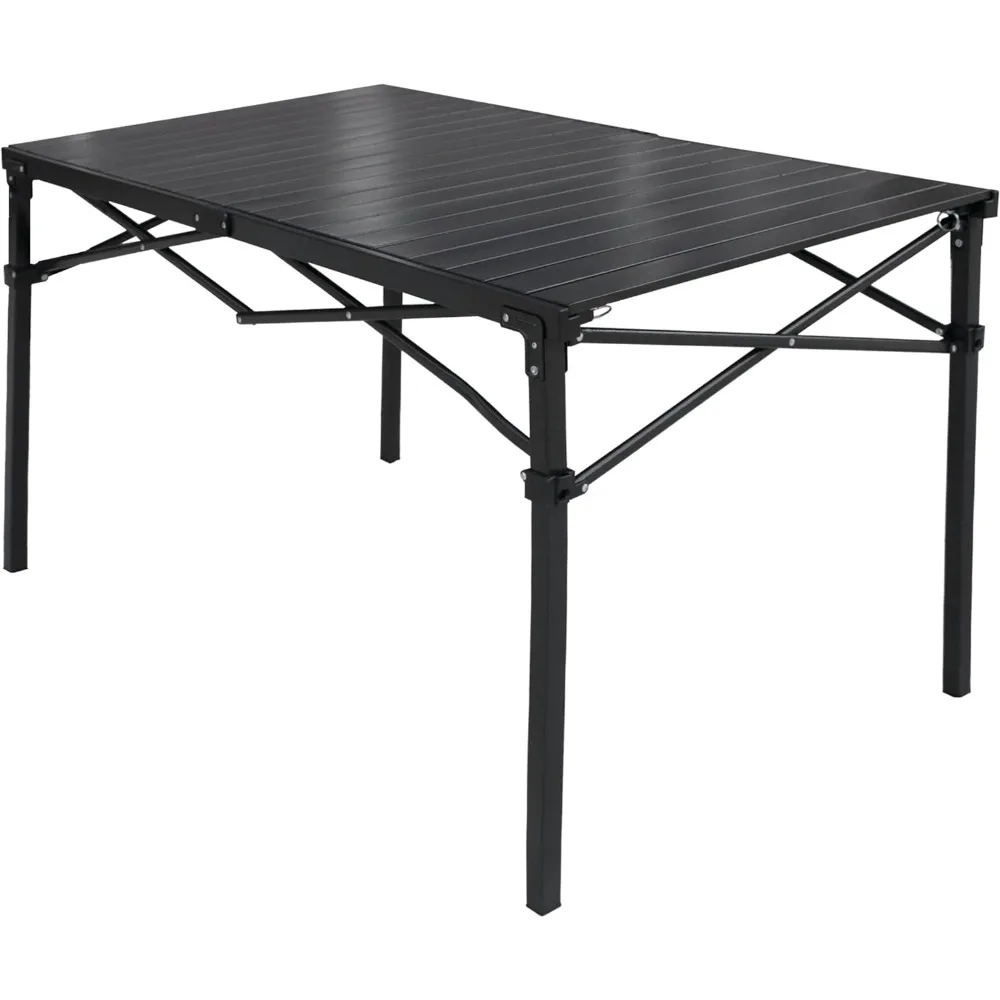 

Heavy-Duty Roll-Top Table for Camping (Large) - Portable Aluminum-Top Folding Table with Steel Frame by Caddis Sports, Inc.