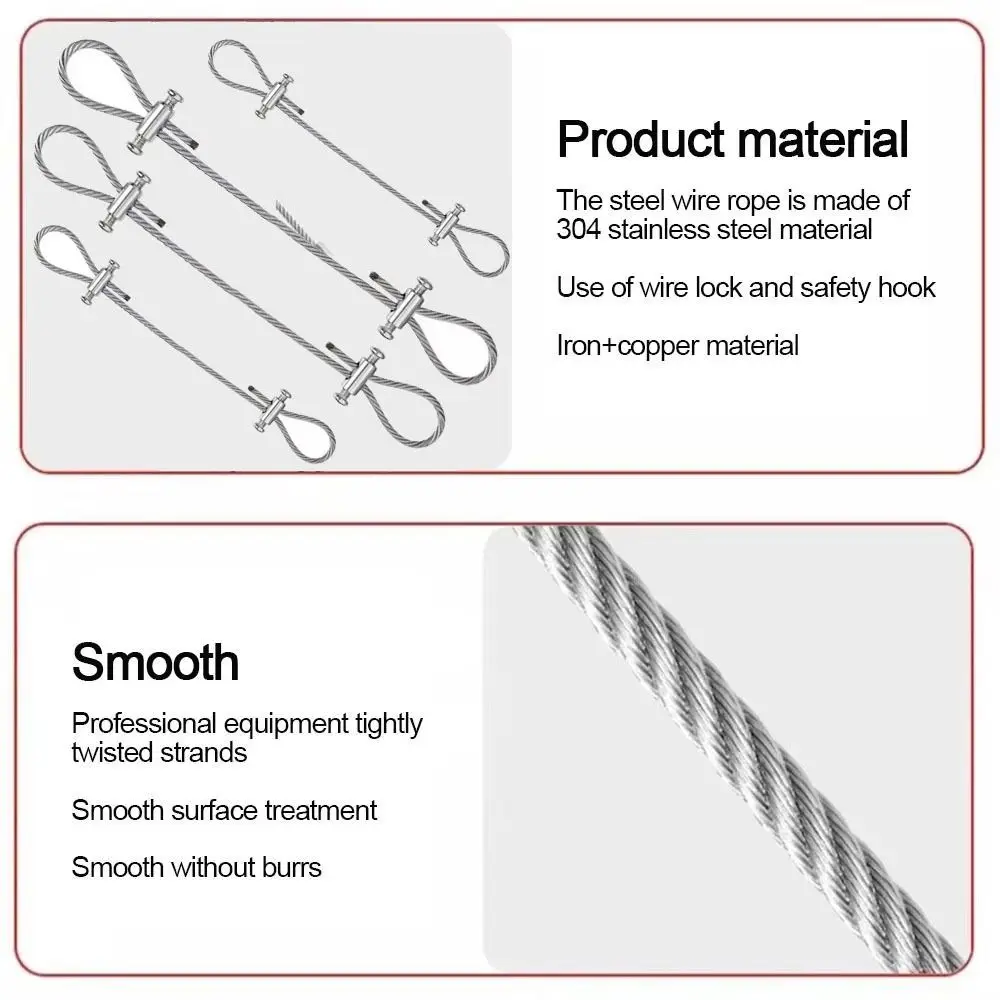 Adjustable Locking Steel Wire Cable Double Hole Structure Horizontal Lock Cable Lock Fastener Secure Fastening