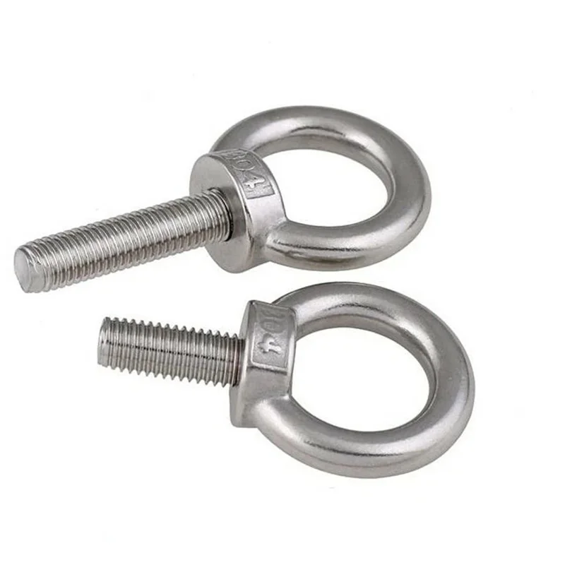 M3~M24 304 Stainless Steel Ring Bolts Lifting Bolts and Nuts with O-Rings and Extended Bolts Eye Bolt Marine Lifting Eye Screws