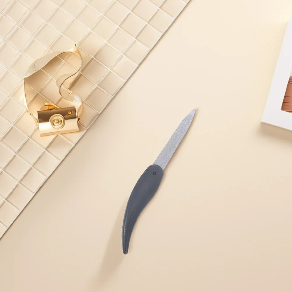 

8Pcs Nail File Stainless Horn Shaped Folding Manicure Buffer File Portable Nail Care Tool for Home Travel Salon Women