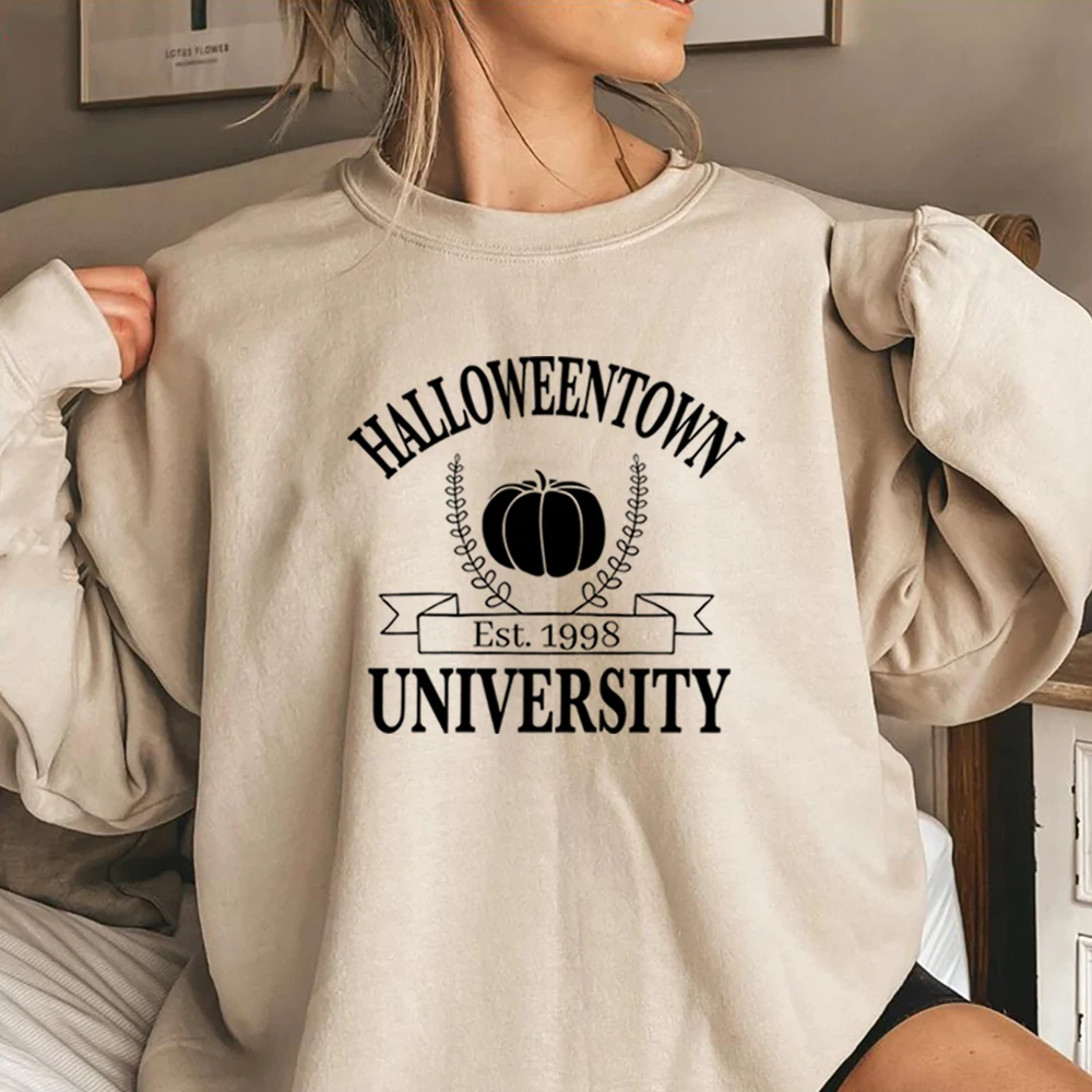 Halloweentown Sweatshirt Halloweentown Est 1998 Pullover Funny Halloween Town Fall Hoodies Unisex Pumpkin Halloween Sweatshirts