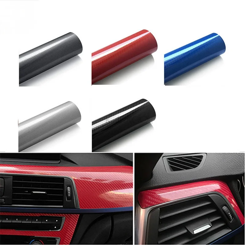 DIY 5D Car Stickers Carbon Fiber Vinyl Wrap Film For Suzuki Swift Jimmy Sx4 Cupra Seat Leon Ibiza Ateca Altea 6j FR 1m Exeo 2022