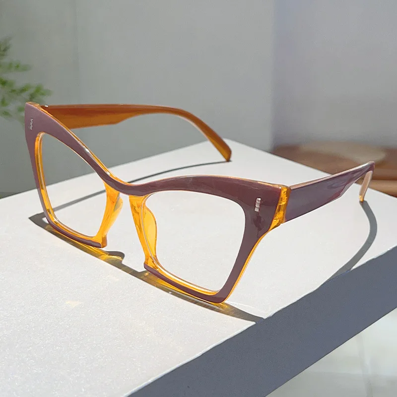 vintage oversized cat eye square anti-blue light eyeglasses women new fashion square elegant computer eyewear ladies shades