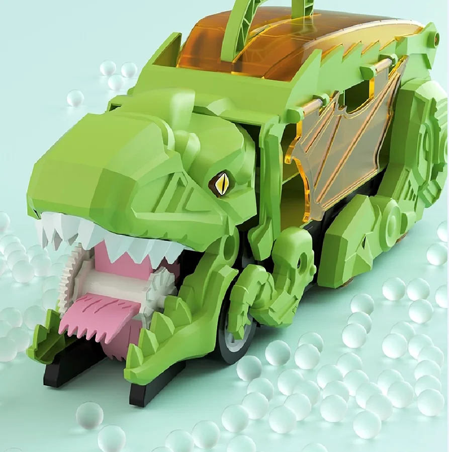 Large Dinosaur Devouring Car Toy Tyrannosaurus Rex Storage Toy Car Boy Sliding Inertia Alloy Ejection Transport Car Birthday Gif