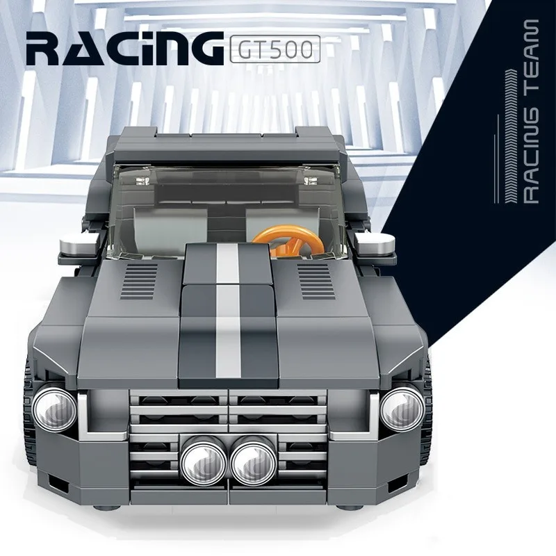 Creatore Auto Da Corsa Forded Mustang GT500 Supercar Auto Sportive MOC Building Blocks Set Figure Mattoni Modello Classico Kit Giocattoli Per Bambini