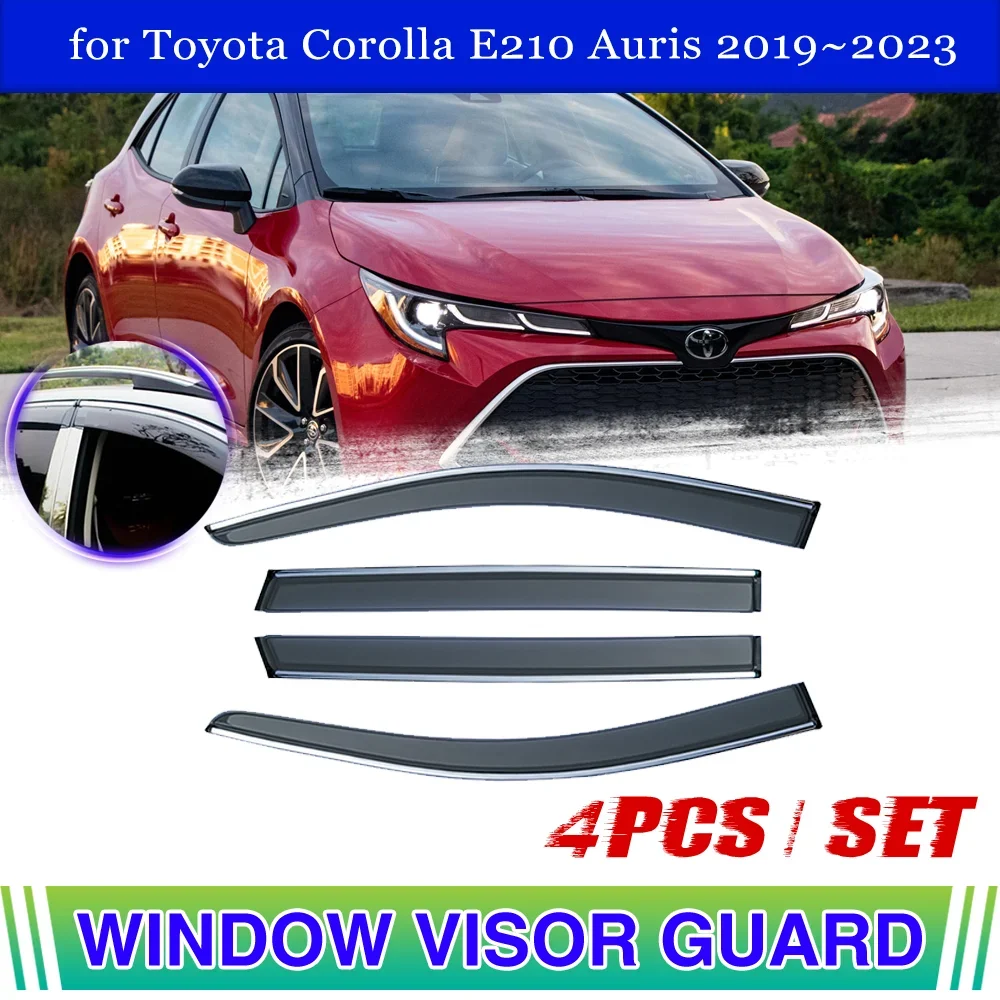 Window Visor for Toyota Corolla E210 Auris Hatchback 2019~2023 Vent Awning Door Rain Eyebrow Smoke Cover Deflector Accessories