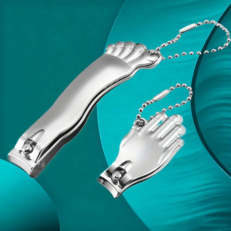 Juego de cortaúñas de 2 uds., Material de acero inoxidable, uso separado de manos y pies, adecuado para uso diario y viajes, regalo de vacaciones