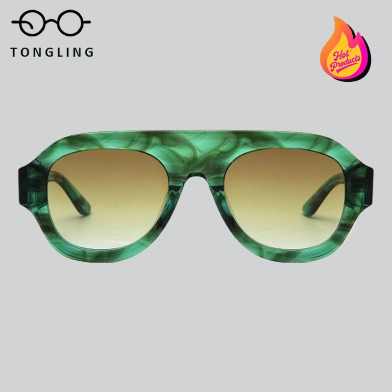 

Высококачественные ацетатные модные ретро однолучевые мужские модные персонализированные солнцезащитные очки в большой оправе для женщин, уличные солнцезащитные очки с защитой от ультрафиолета