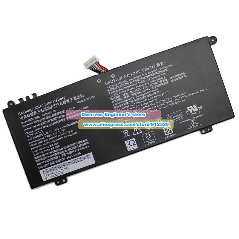Genuine 4588105-2S Battery 40071698 For Dynabook Satellite Pro C50D-B C50-E C40-H C40-J CS40L-HB CS50-HW Medion Akoya E15403