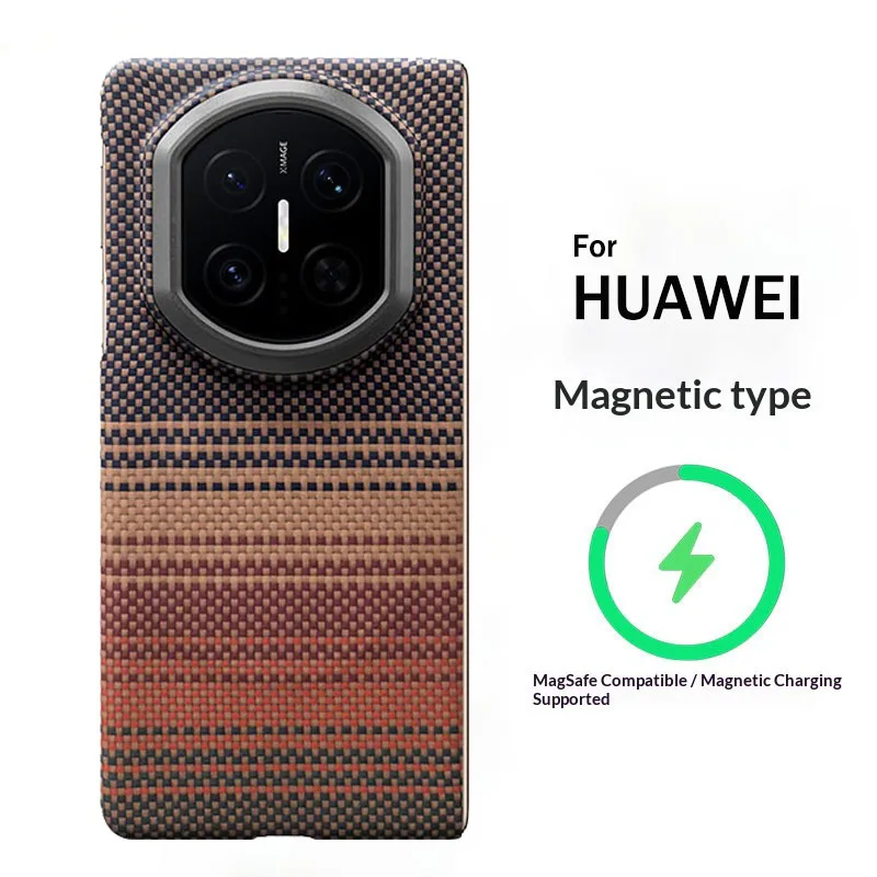 For HUAWEI Mate X7 X6 Case Genuine 100% Carbon Fiber Aramid magnetic Magsafe Case Ultra thin Protective back Cover