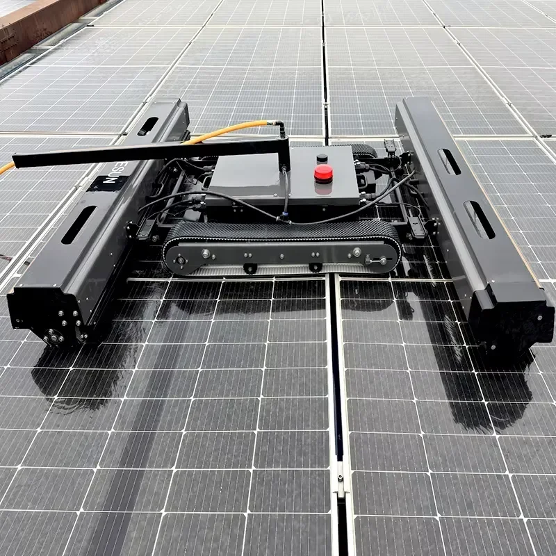 Solar Panel Cleaning Robot Double Head 1.3m Brush Remote Control Photovoltaic Module Washer Efficient Automatic Cleaner
