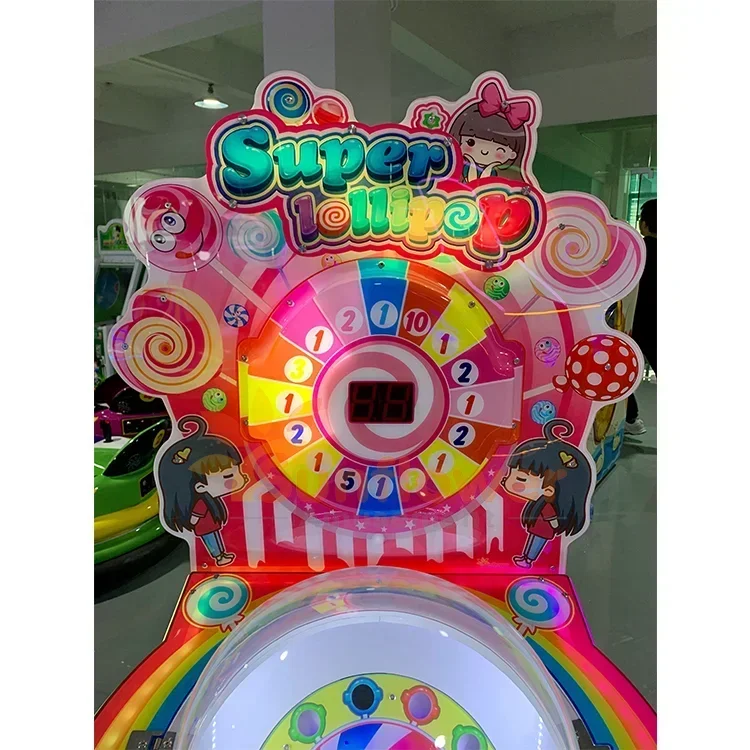 Coin Operated Indoor Amusement Game Kids Lollipop Candy Vending Machine Cross-Border Entertainment Snack Dispenser for Children