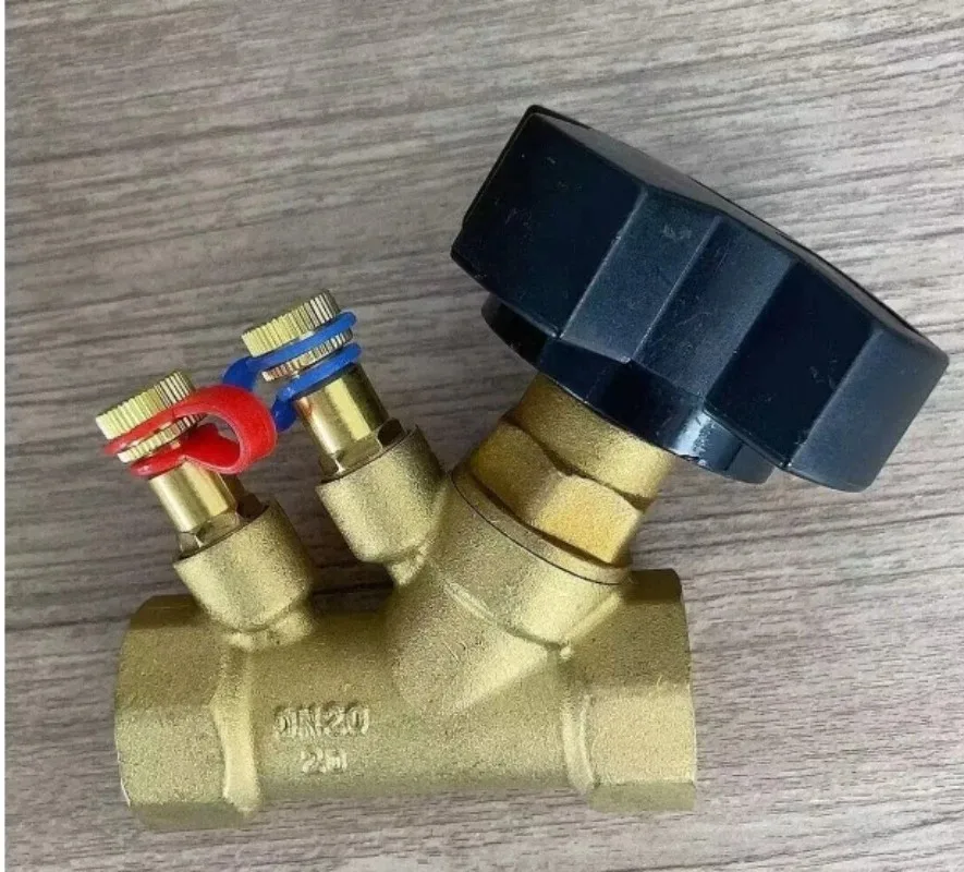 Pipeline Water‑flow Control Hardware Dual Adjust Static Balancing Valve With Female Thread